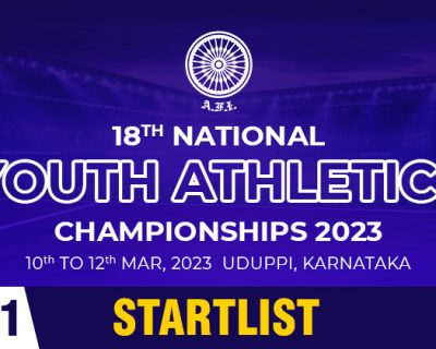 18th National Youth Athletic Championship 2023 – Start List Day 1