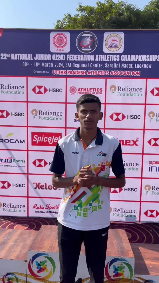 Gaurav Bhaskar won gold in 3000m with a time of 8:40.13 which was better than Asian U20 qualification time of 9:16 at 22nd National Junior U20 Federation Athletics Championship in Lucknow.
