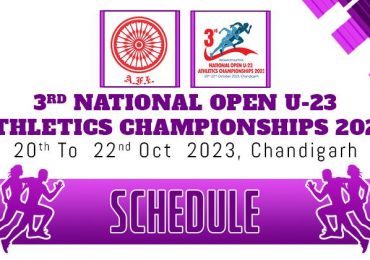 3rd National Open U-23 Athletics Championships 2023 – Schedule