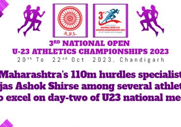 Maharashtra’s 110m hurdles specialist Tejas Ashok Shirse among several athletes to excel on day-two of U23 national meet