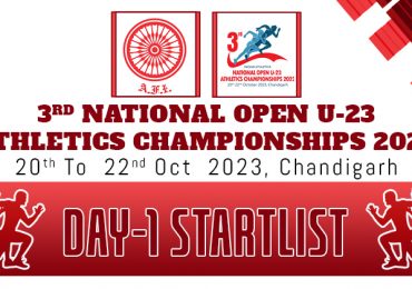 3rd National Open U-23 Athletics Championships 2023 – Day 1 Start List