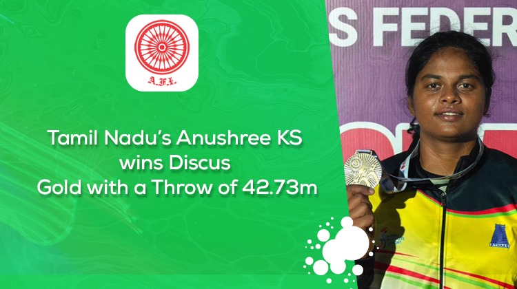 Tamil Nadu’s Anushree KS wins discus gold with a throw of 42.73m