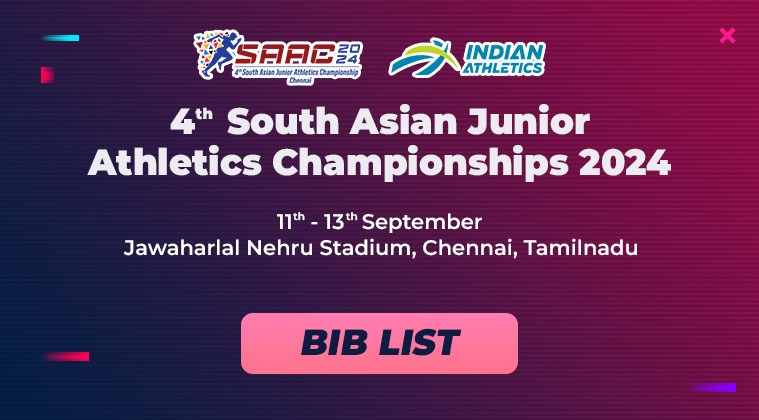 4th South Asian Junior Athletics Championships 2024 – Bib List